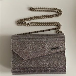 Jimmy Choo Candy Clutch In Silver